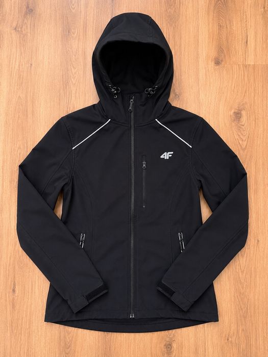 4F Kurtka Softshell męska AquaTech 3000 z kapturem czarna r. S