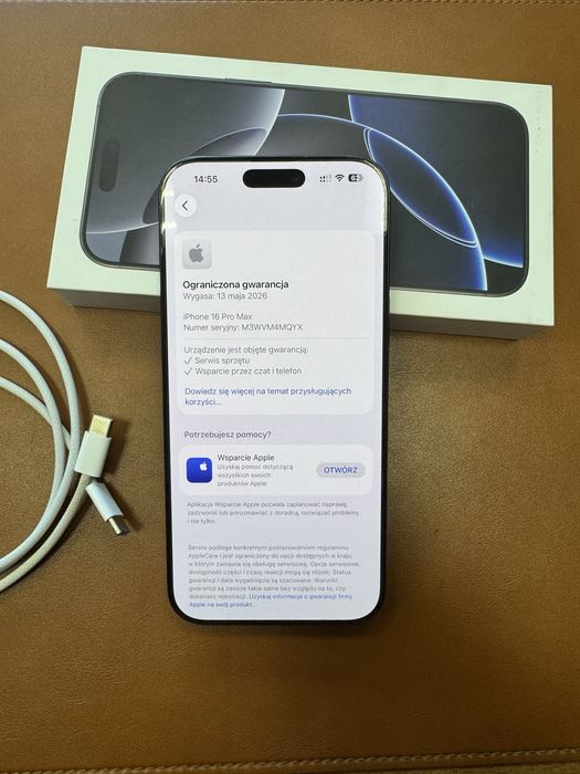 iPhone 16 Pro Max 256GB Black Titanium | Bateria 96% | Gwarancja