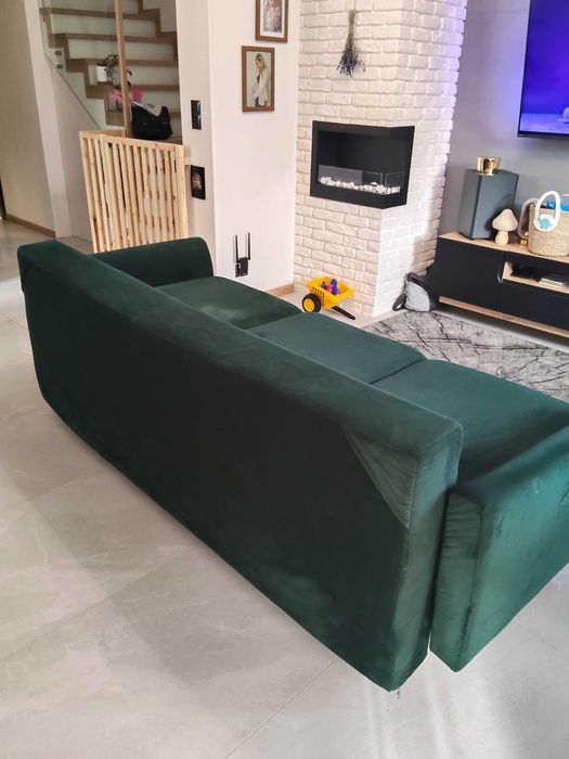 Sofa 3-osobowa zieleń butelkowa