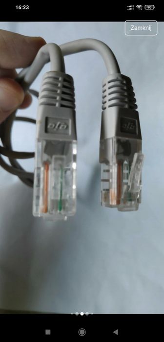 Zestaw kabli minijack USB kabel internetowy.
