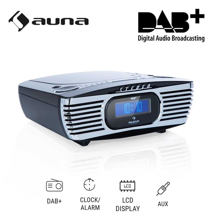 Radio Dreamee DAB+ FM Styl Retro CD, Budzik, AUX, USB, - NOWE