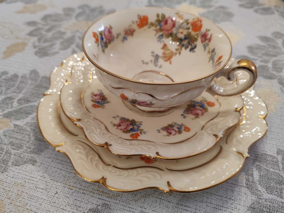 Zestaw śniadaniowy Sorau porcelana ecru