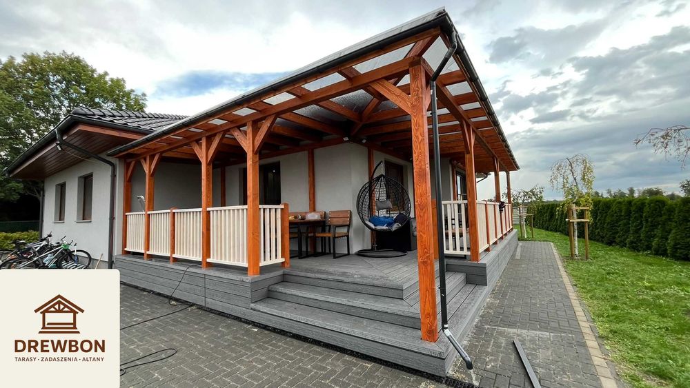 Tarasy, Zadaszenia, Altany. Projekt 3D i budowa. BUDUJEMY CAŁY ROK!