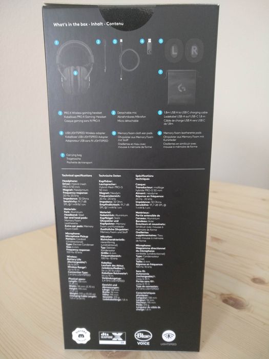 Headphones/ Auscultadores Logitech PRO X wireless
