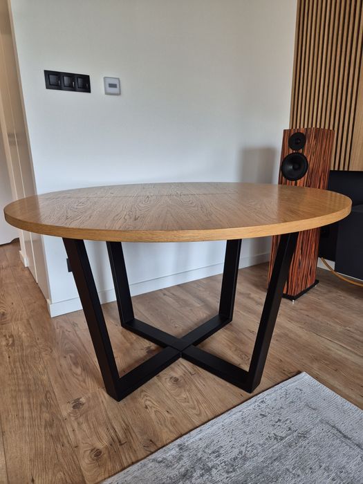 Stół okrągły lity dąb 130cm/210cm