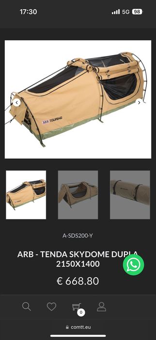 ARB - Tenda Skydome dupla + Saco ARB Cargo Gear (TENDA SWAG)