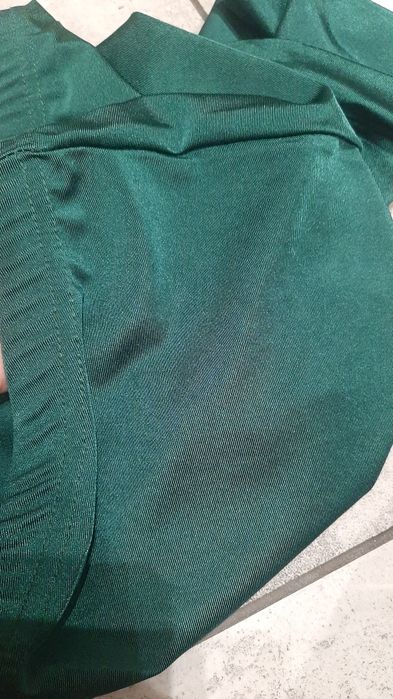 Legginsy lycra getry z lajkry zielone błyszczące kolarki za kolano