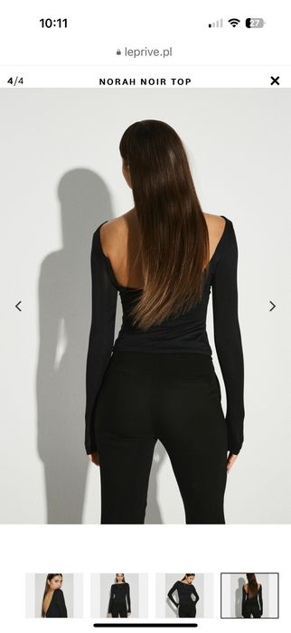 Le prive bluzka Norah noir 38 M odkryte plecy