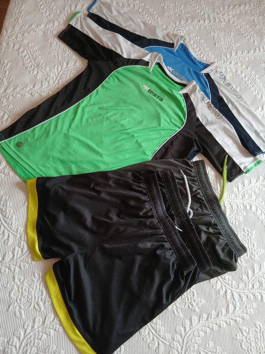 Calções de futebol  11/12 anos Team Quest e t-shirts Kipsta