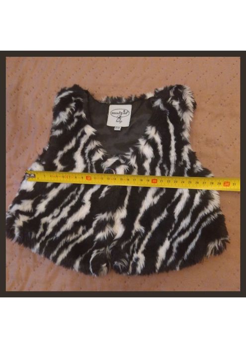 Kamizelka futerko zebra