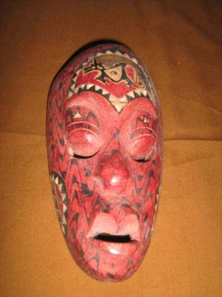 Máscaras tribais de madeira feita à mão da Malásia Malaca (5 mascaras)