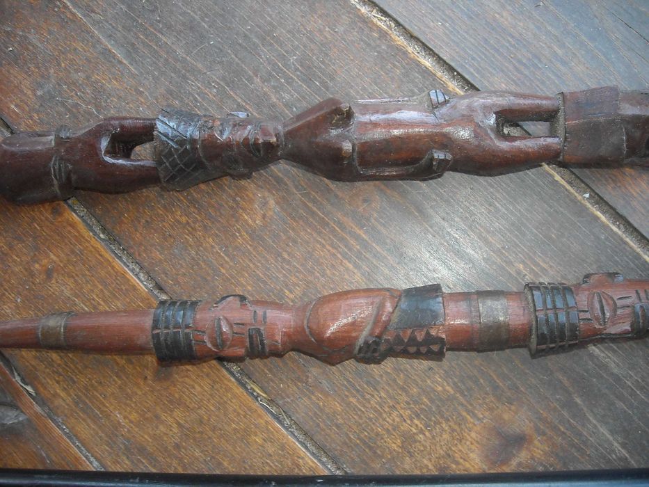 Lanças africanas antigas vintage madeira exotica