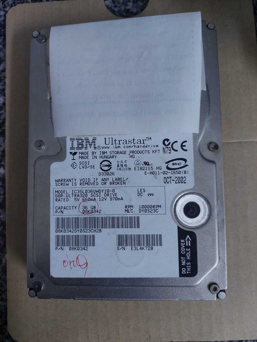 Discos HP/Compaq/IBM/Quantum 4.55GB, 9.1GB, 8GB, 36GB