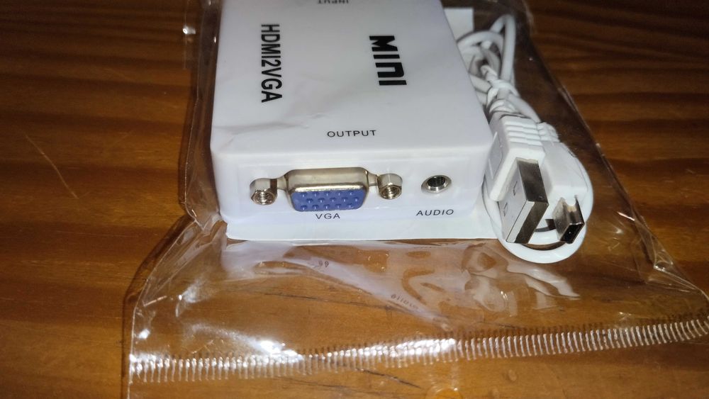 Conversor HDMI para VGA - Novo e Lacrado