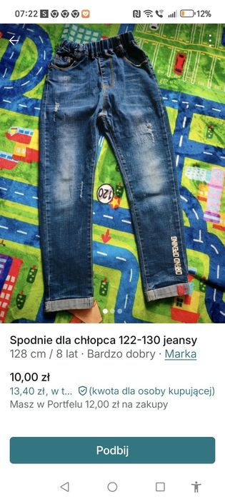 Spodnie jeansowe dla chłopca