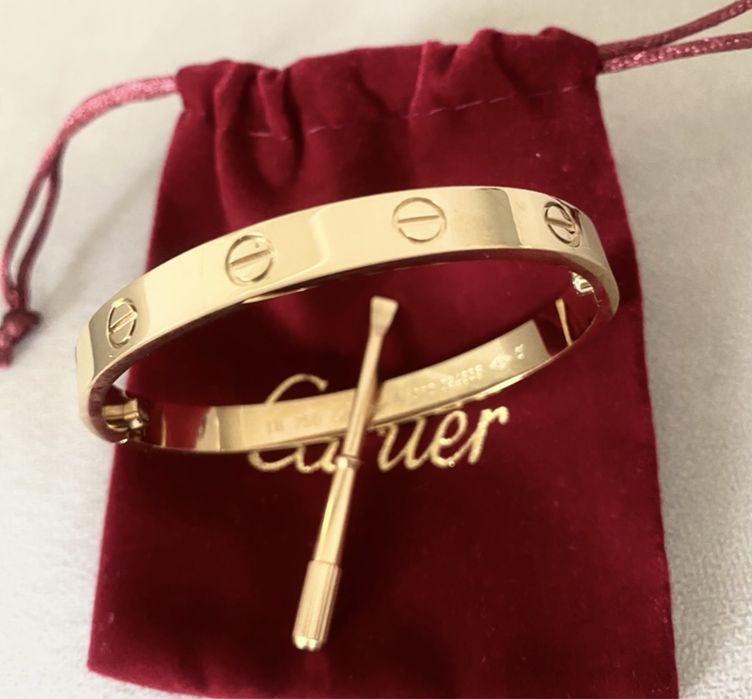 Zlota bransoletka cartier stal nierdzewna pozlacana