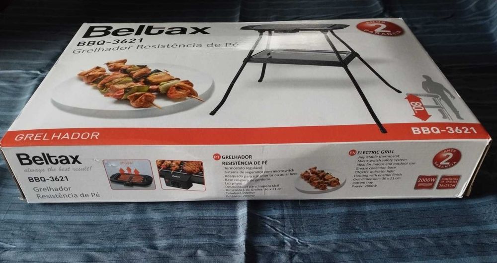 Grelhador elétrico marca BELTAX BBQ-3621 (NOVO)