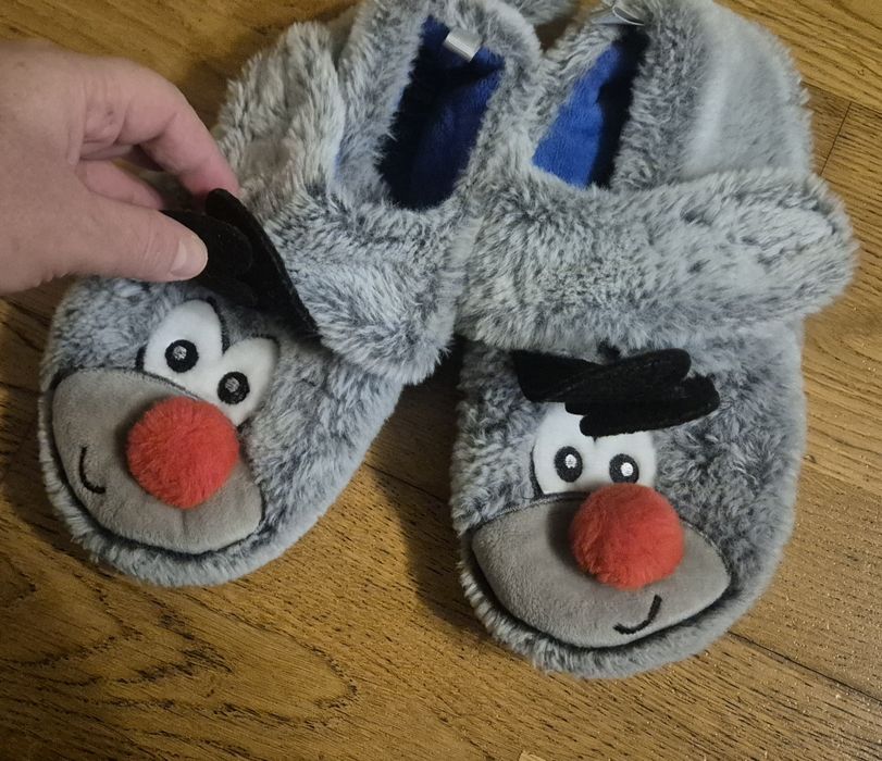 Kapcie miękkie chłopięce reniferki 35/36