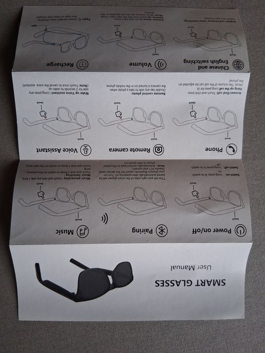 Conjunto de smartwatch + óculos com coluna