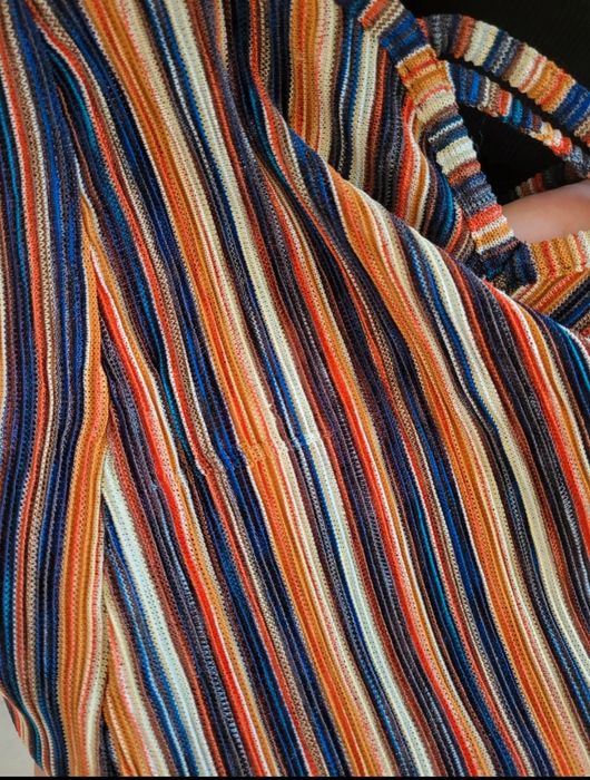 Kombinezon w kolorowe paski, na ramiączka Bershka S/M