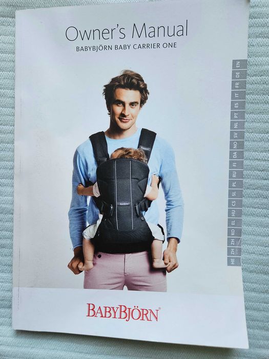 Marsúpio BabybjornCarrier One Azul Claro em excelente estado