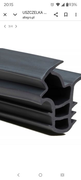 USZCZELKI do drzwi i  Progu czarna  5 mb