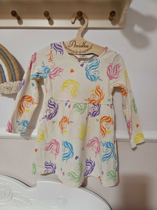 Sukienka nowa w jednorożce z h&m