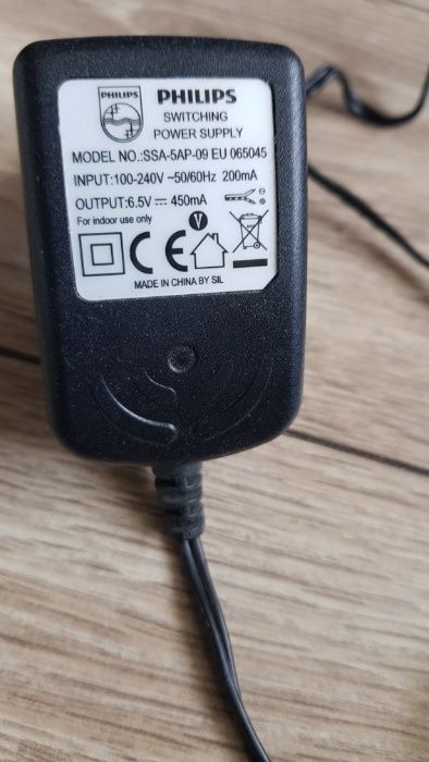 zasilacz 6,5V, 450mA (np. do ręcznego odkurzacza Philips 3,6V)