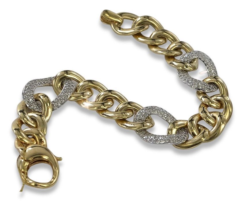 Złota bransoletka 14k 585 włoska żółte złoto cb121yw 19,5cm