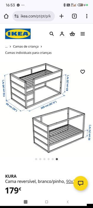 Cama reversível IKEA Kura