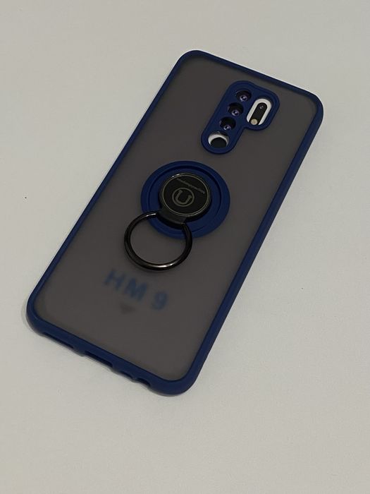 Чохол для Xiaomi Redmi 9 / Poco M2 Протиударний Матовий з Кільцем Magnetic