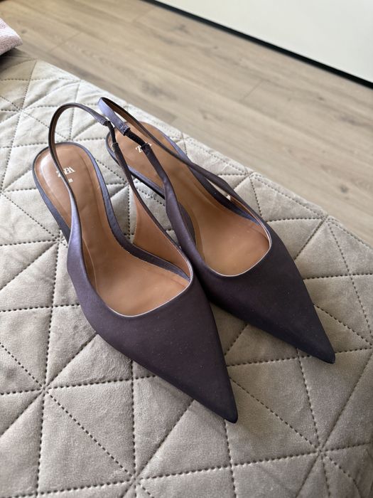 Туфлі Zara сатинові