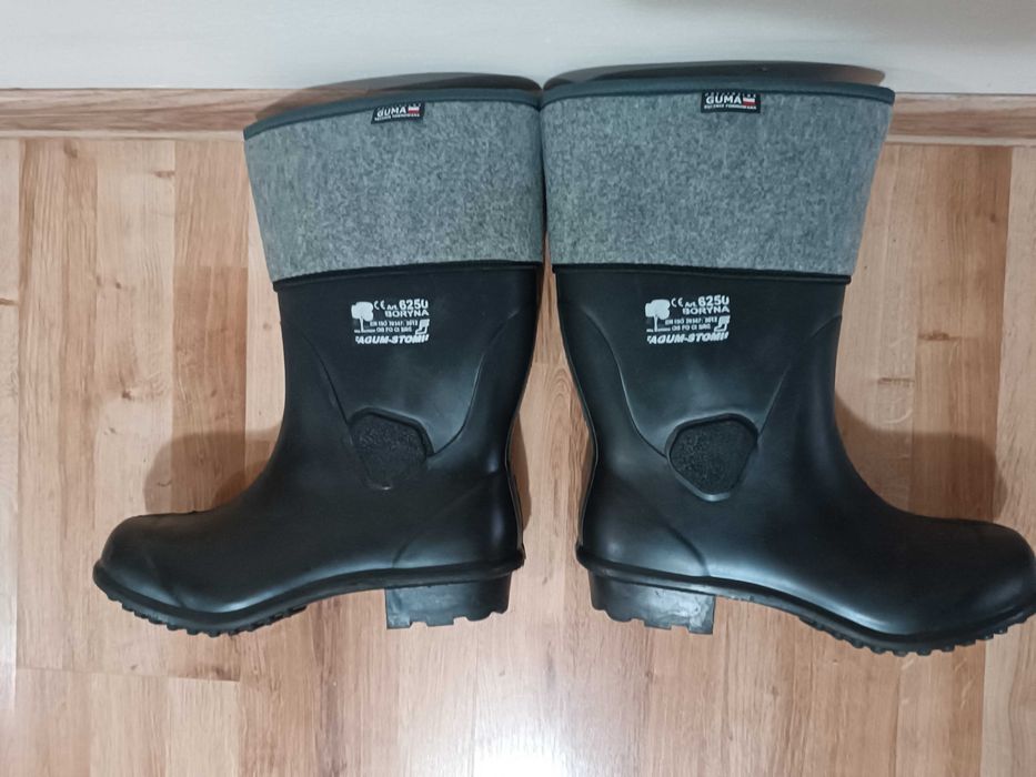 BUTY Gumo - Filcowe-robocze ciepłe kalosze Boryna 6250