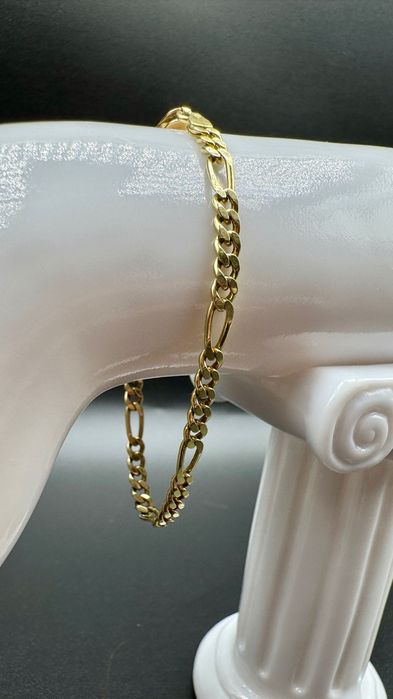 Złota bransoletka "FIGARO"; próba: 14ct 585, waga: 5,87g, długość: 16 cm