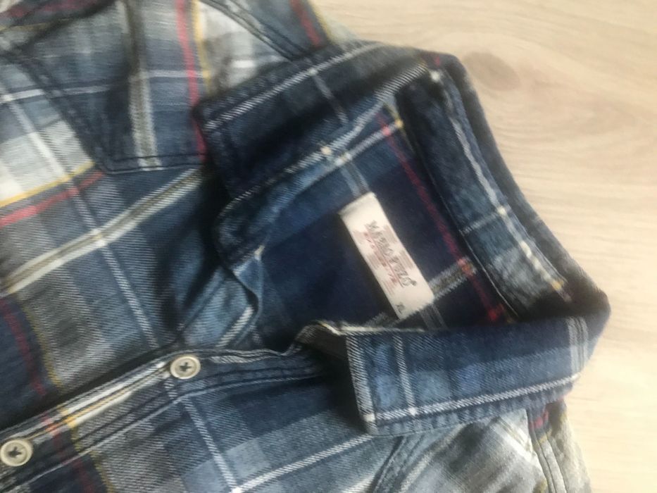 Koszula męska-chłopięca  sportowa w kratę