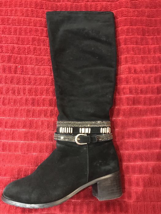 Чоботи жіночі з натуральної замші 39 розмір