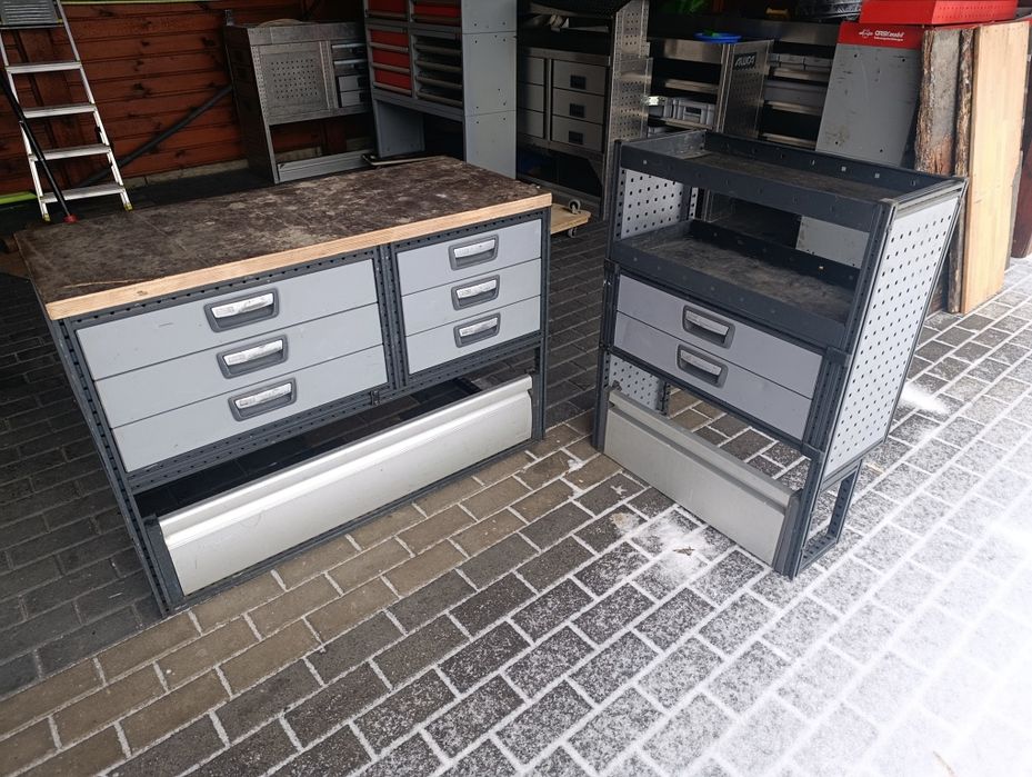 Zabudowa warsztatowa serwisowa regał bus modul-system traffic vivaro