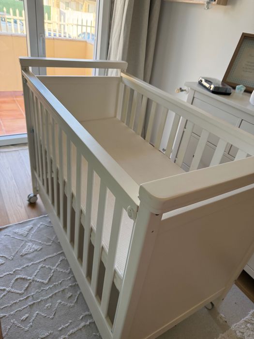 BERÇO DE GRADES 120x60 com TUDO INCLUÍDO