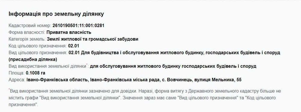 Продається земельна ділянка в с. Вовчинець