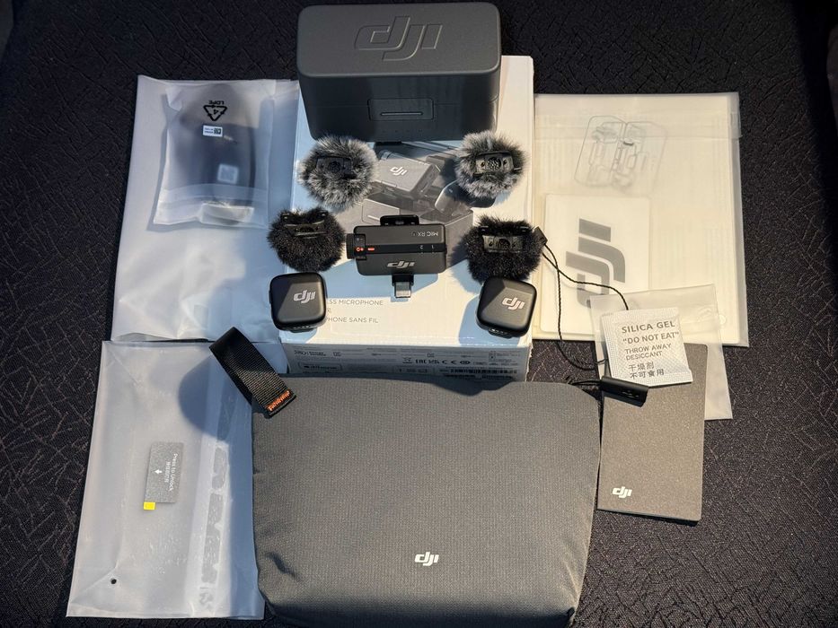 DJI Mic Mini - бездротова система: 2 мікрофони, приймач, зарядний кейс