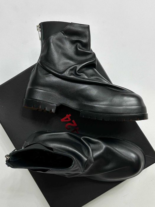 424 MARATHON BOOT back zip черевики чоботи чорні ботинки черные black