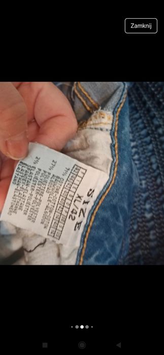 Jeansy z wysokim stanem xl