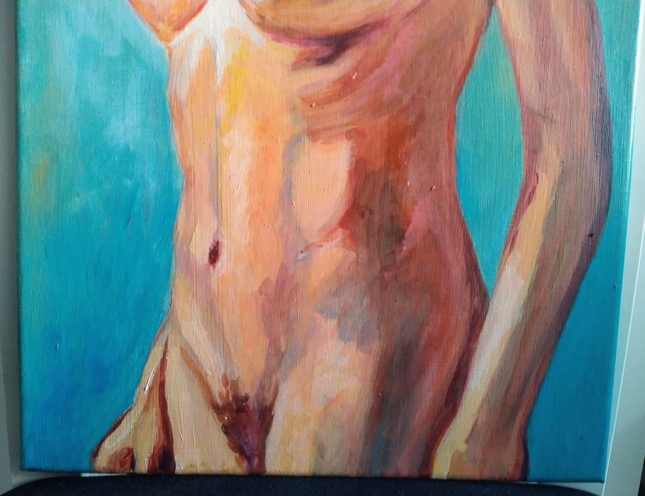 Akt I, olej na płótnie, 30 x40 cm