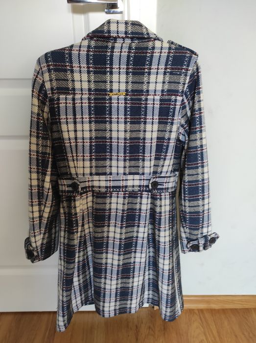 płaszcz krata Colcci L dobry na M