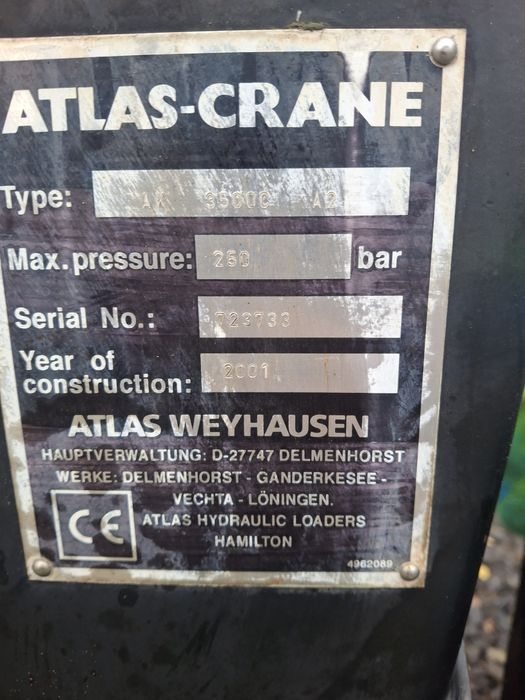 Маніпулятор Атлас 3500 2 висуви стріли.Є вихід на ротатор.