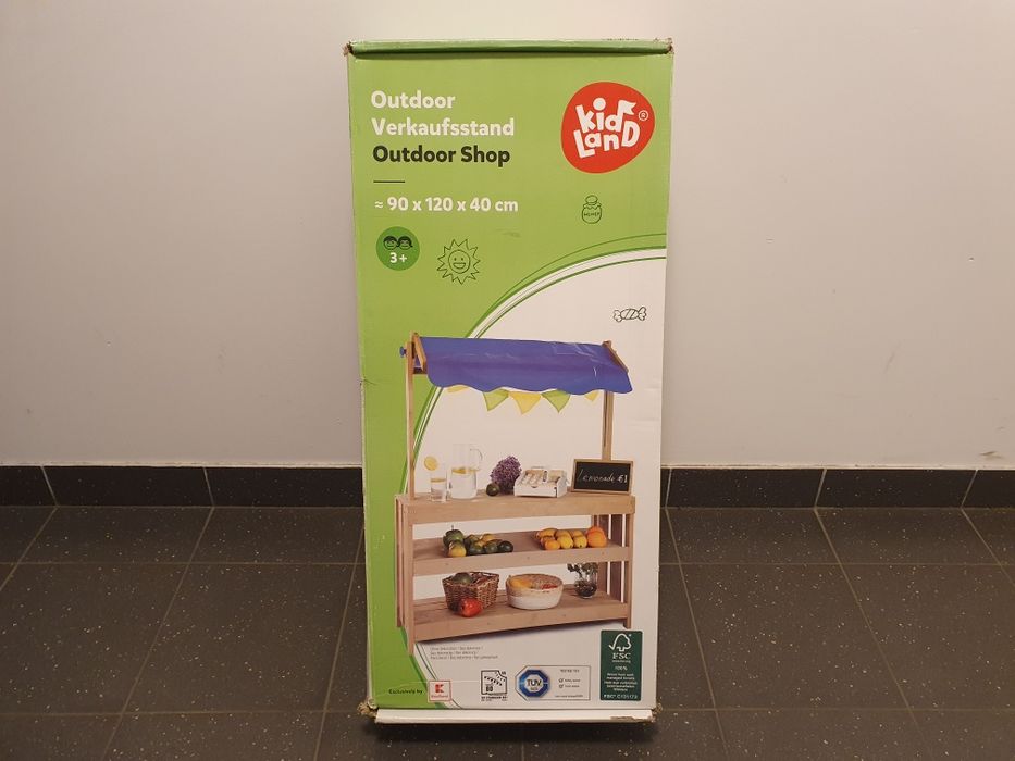 Nowy Drewniany Stragan Sklep Bazar Lada Bazarek do Zabawy Kidland ŁÓDŹ