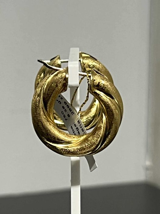 Złote kolczyki pr750, 18k, 6.38gr/Komis Krzysiek