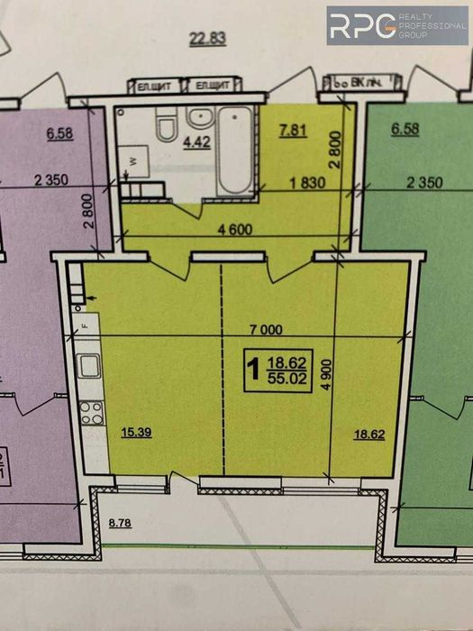 1-кімнатна квартира за адресою (площа 55 м²) - Atlanta.ua - фото 12