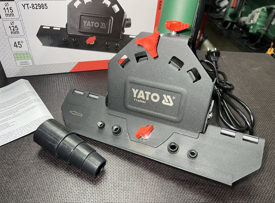 Заусовщик плитки под 45° Слайдер YATO Польша + подключение пылесоса