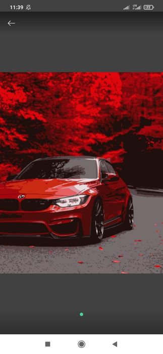 Картина по Номерах автомобіль червоний арс